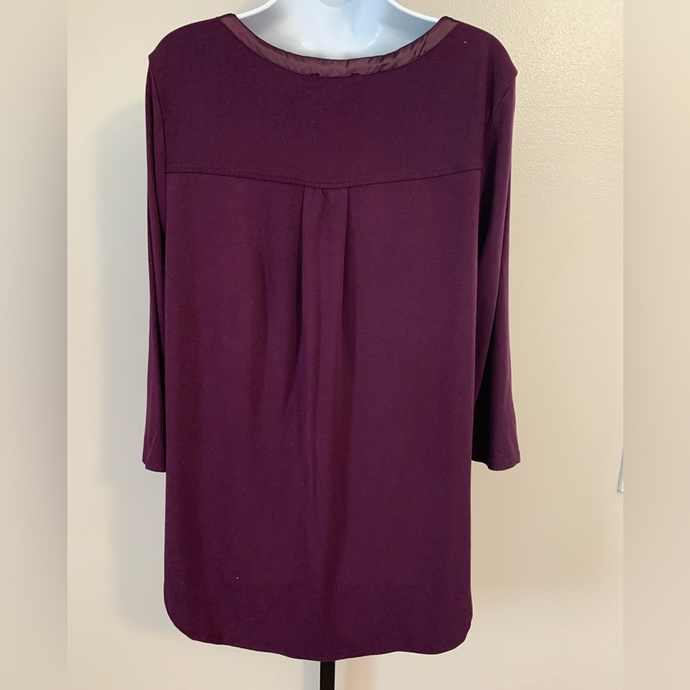 Premise Women's Long Sleeve Top in Deep Purple - Picture 2 of 16